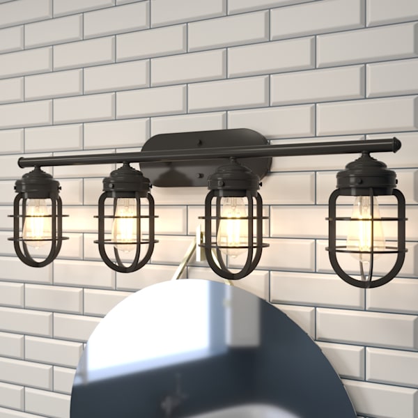 Hunter Starklake 4 Light Vanity in Noble Bronze