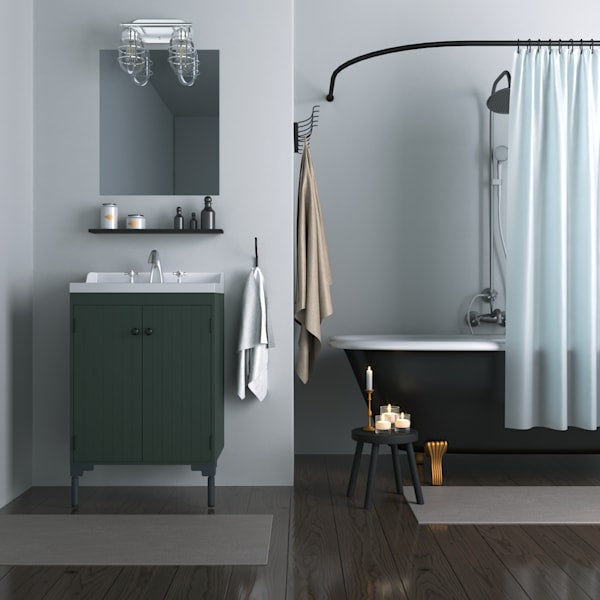 Hunter Starklake 2 Light Vanity in Chrome