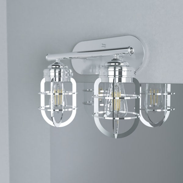 Hunter Starklake 2 Light Vanity in Chrome