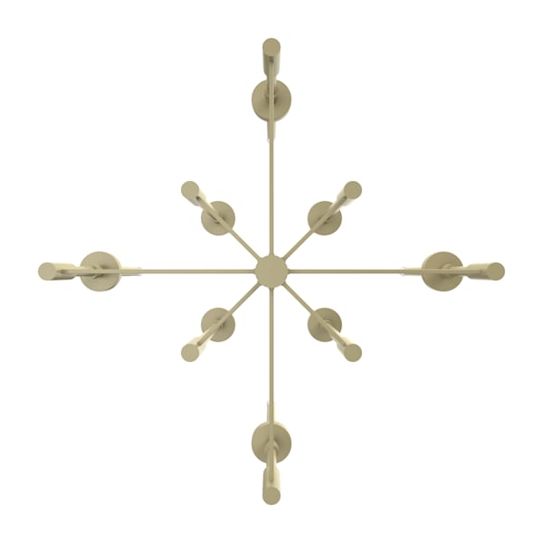 Hunter Briargrove 2-Tier 8 Light Chandelier in Modern Brass