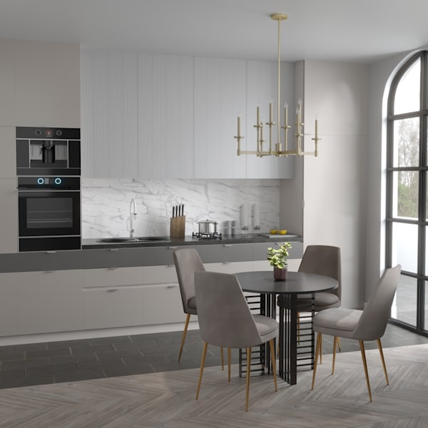 Hunter Briargrove 2-Tier 8 Light Chandelier in Modern Brass
