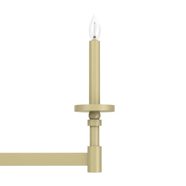 Hunter Briargrove 7 Light Linear Chandelier in Modern Brass