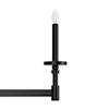Hunter Briargrove 7 Light Linear Chandelier in Matte Black