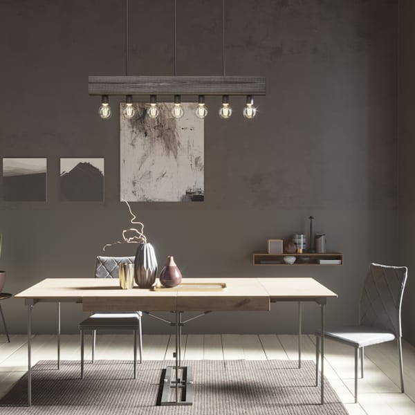 Hunter Donelson 7 Light Chandelier in Natural Iron