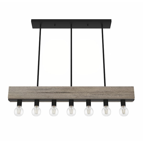 Hunter Donelson 7 Light Chandelier in Rustic Iron