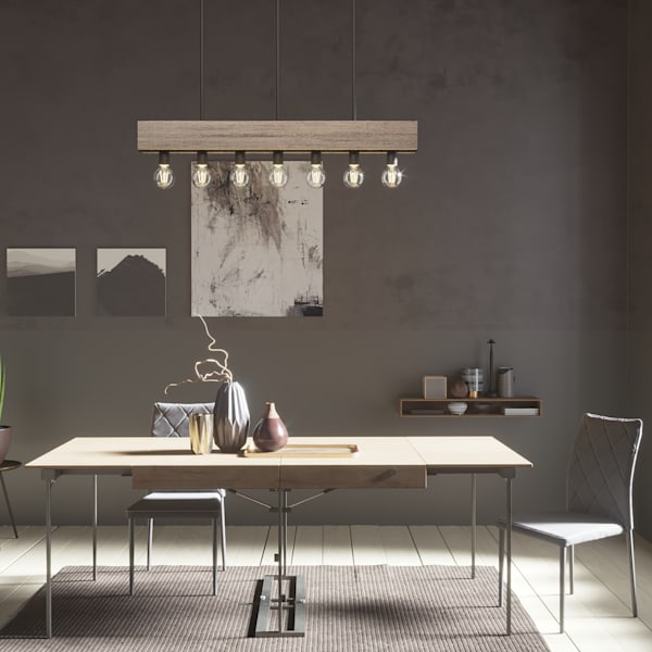 Hunter Donelson 7 Light Chandelier in Rustic Iron