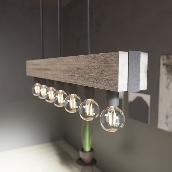Hunter Donelson 7 Light Chandelier in Rustic Iron