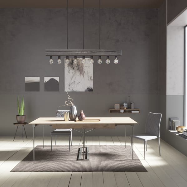 Hunter Donelson 9 Light Chandelier in Natural Iron