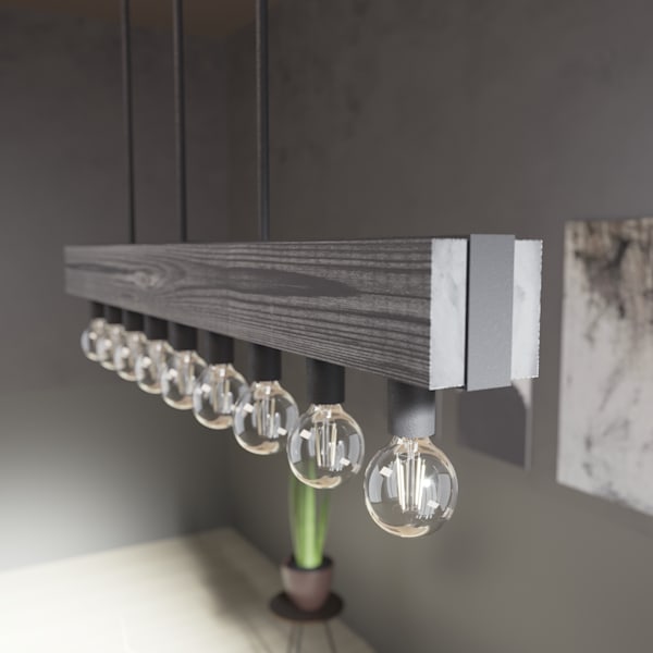 Hunter Donelson 9 Light Chandelier in Natural Iron