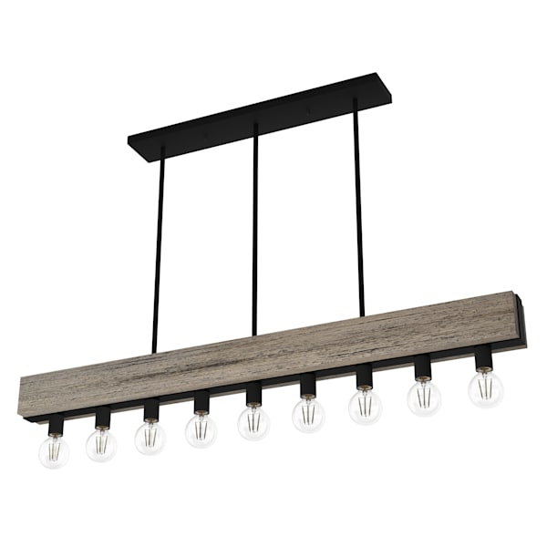 Hunter Donelson 9 Light Chandelier in Rustic Iron