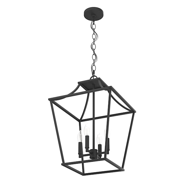 Hunter Laurel Ridge 4 Light Lantern 15 Inch Pendant in Natural Iron
