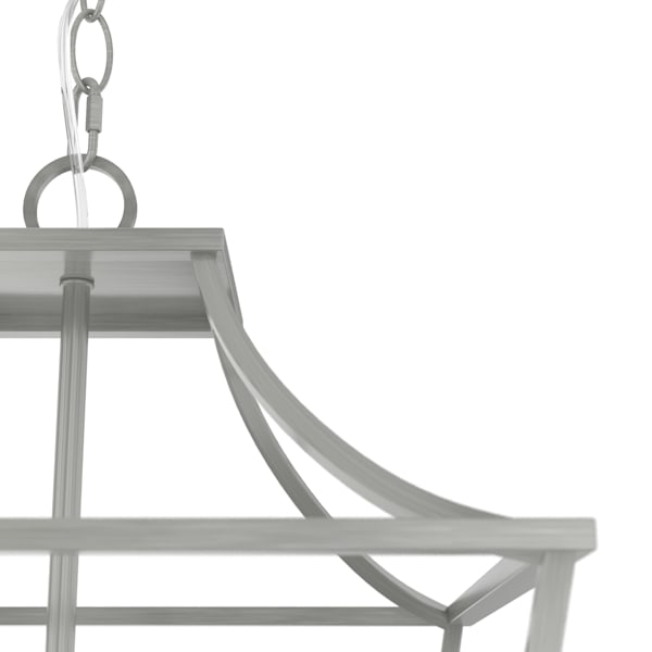 Hunter Laurel Ridge 4 Light Lantern 15 Inch Pendant in Brushed Nickel