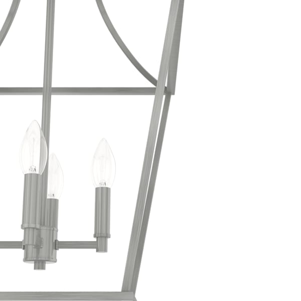 Hunter Laurel Ridge 4 Light Lantern 15 Inch Pendant in Brushed Nickel