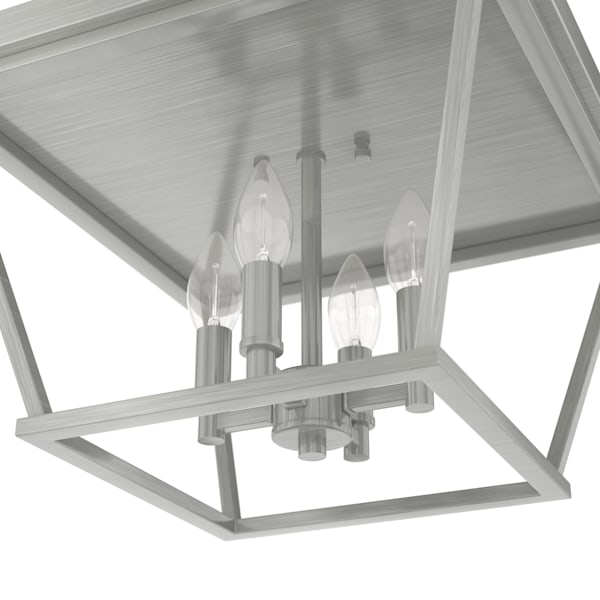 Hunter Laurel Ridge 4 Light Flush Mount in Brushed Nickel