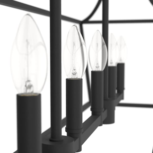 Hunter Laurel ridge 6 Light Linear Chandelier in Natural Iron