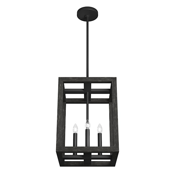 Hunter Squire Manor 4 Light 12 Inch Pendant in Matte Black