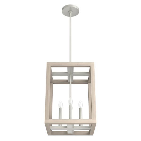 Hunter Squire Manor 4 Light 12 Inch Pendant in Brushed Nickel