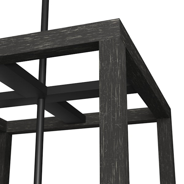 Hunter Squire Manor 4 Light 15 Inch Pendant in Matte Black
