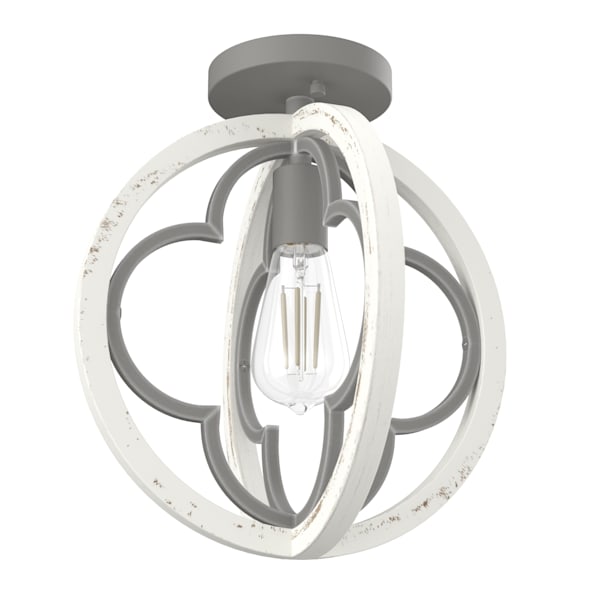 Hunter Gablecrest 1 Light 12 Inch Pendant in Painted Concrete