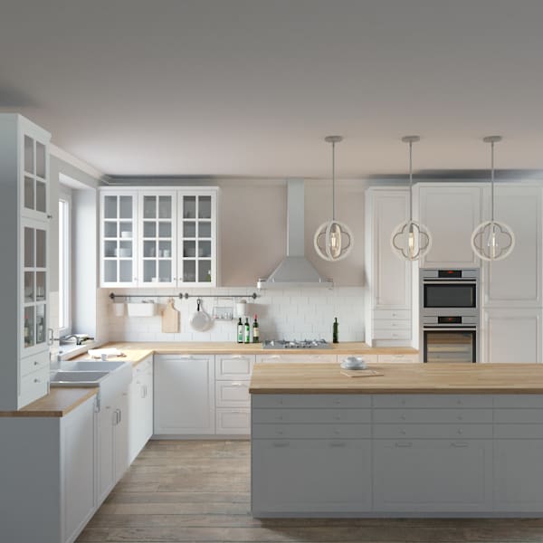 Hunter Gablecrest 1 Light 12 Inch Pendant in Painted Concrete