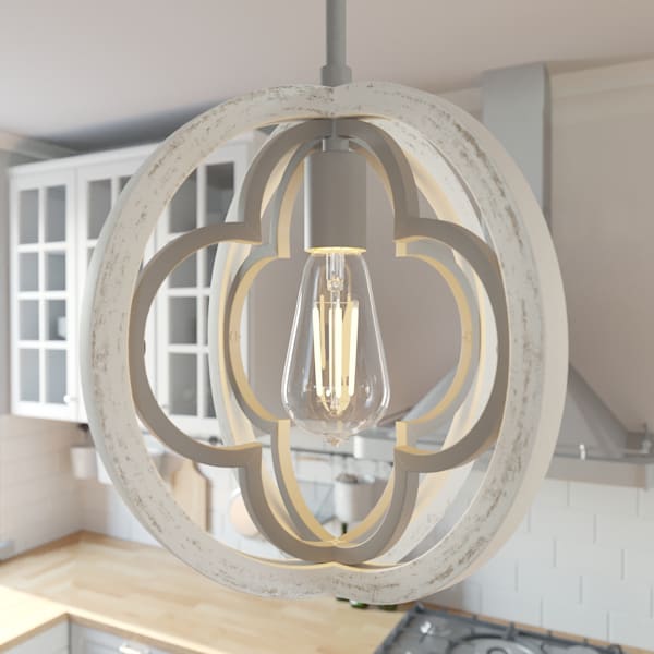 Hunter Gablecrest 1 Light 12 Inch Pendant in Painted Concrete