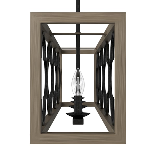 Hunter Gablecrest 4 Light Linear Chandelier in French Oak
