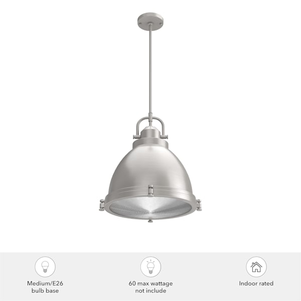 Hunter Bridgemoor 3 Light Pendant in Noble Bronze in Brushed Nickel