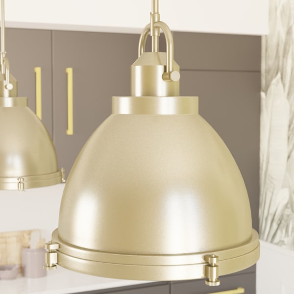 Hunter Bridgemoor 3 Light Pendant in Noble Bronze in Modern Brass