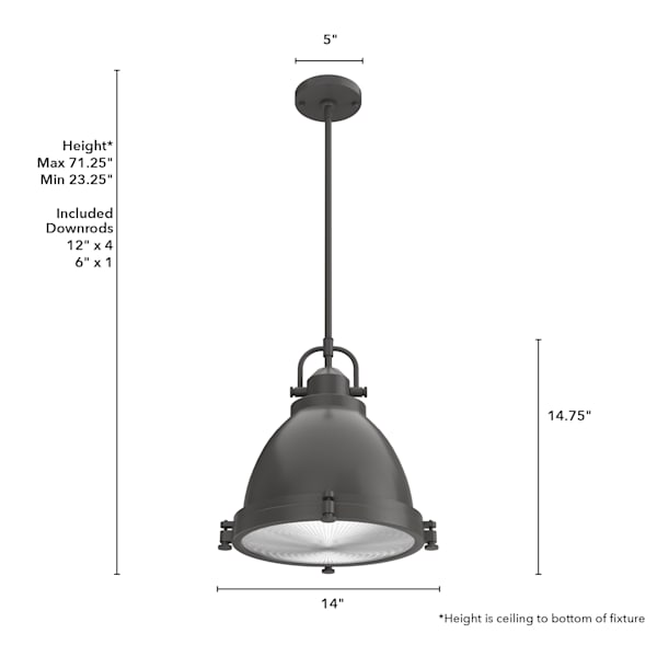 Hunter Bridgemoor 2 Light Pendant in Noble Bronze in Noble Bronze