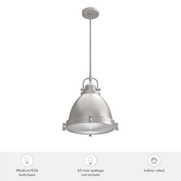Hunter Bridgemoor 2 Light Pendant in Noble Bronze in Brushed Nickel