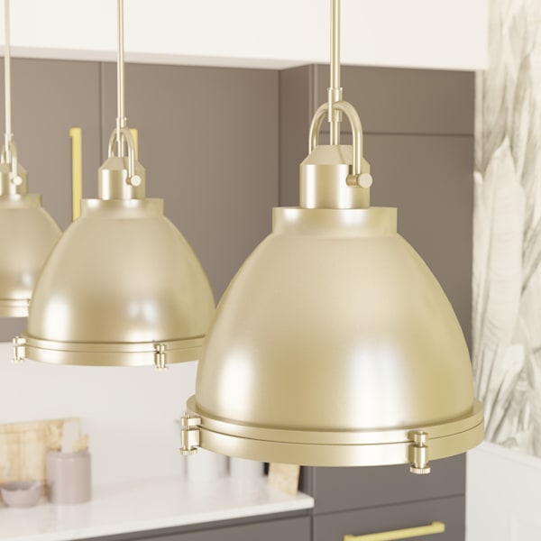 Hunter Bridgemoor 2 Light Pendant in Noble Bronze in Modern Brass