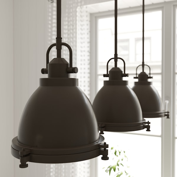 Hunter Bridgemoor 1 Light Pendant in Noble Bronze