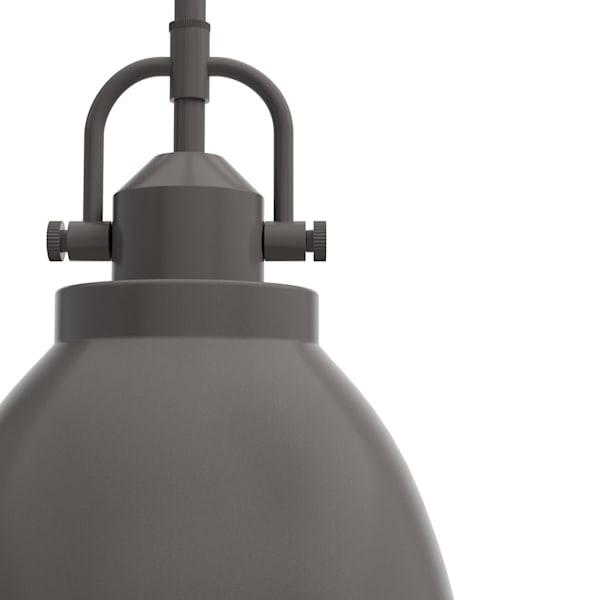 Hunter Bridgemoor 1 Light Pendant in Noble Bronze