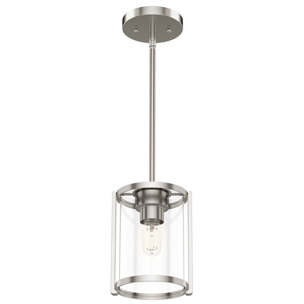Hunter Astwood 1 Light Pendant in Brushed Nickel