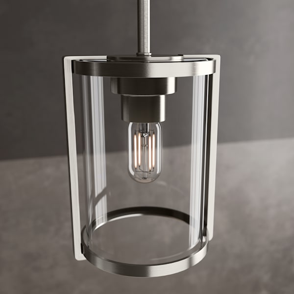 Hunter Astwood 1 Light Pendant in Brushed Nickel