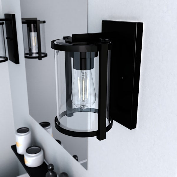 Hunter Astwood 1 Light Wall Sconce in  Matte Black