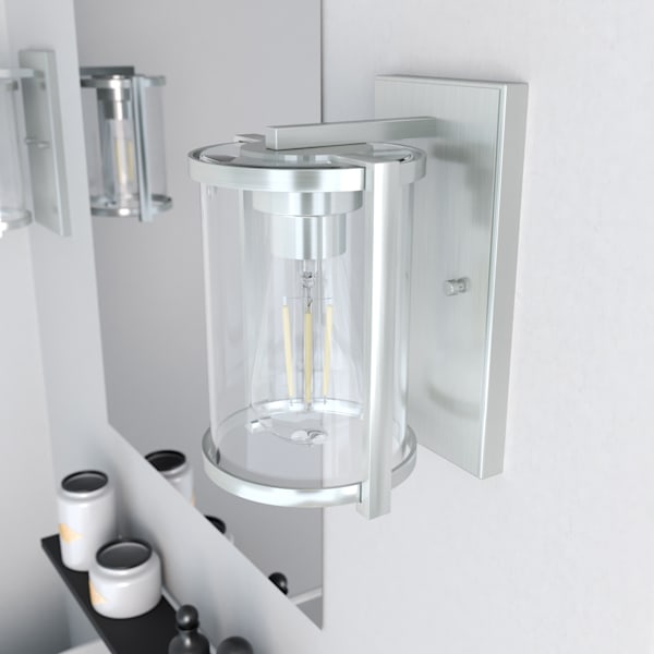 Hunter Astwood 1 Light Wall Sconce in Brushed Nickel