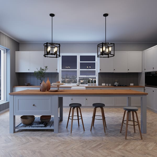 Hunter Astwood 4 Light Chandelier in Matte Black