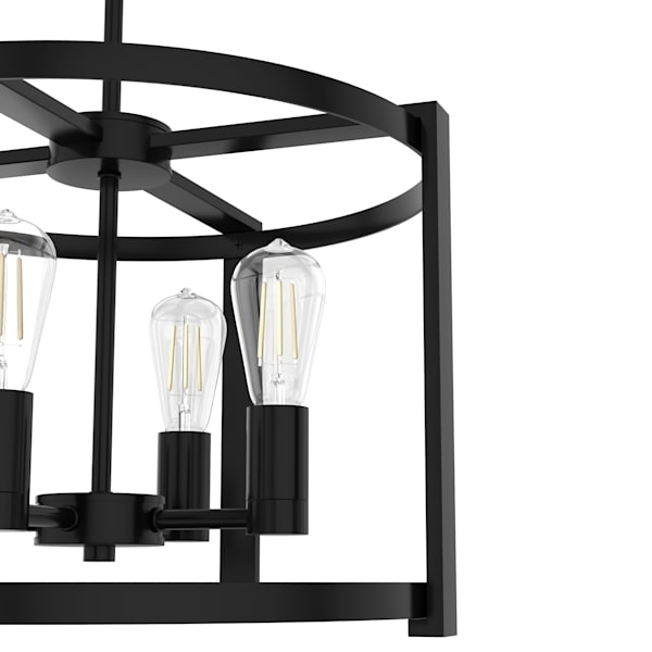 Hunter Astwood 4 Light Chandelier in Matte Black