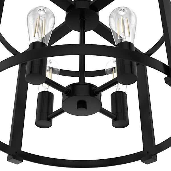 Hunter Astwood 4 Light Chandelier in Matte Black