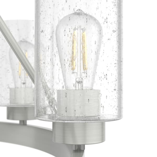 Hunter Hartland 8 Light Chandelier in Brushed Nickel