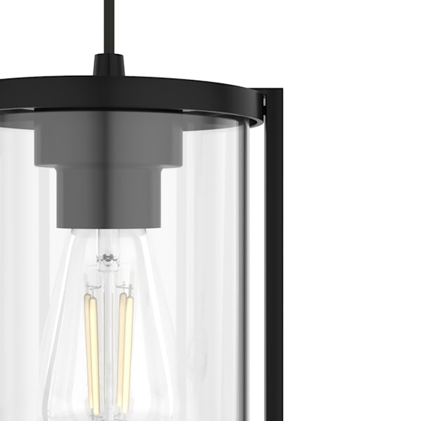Hunter Astwood 3 Light Linear Chandelier in Matte Black