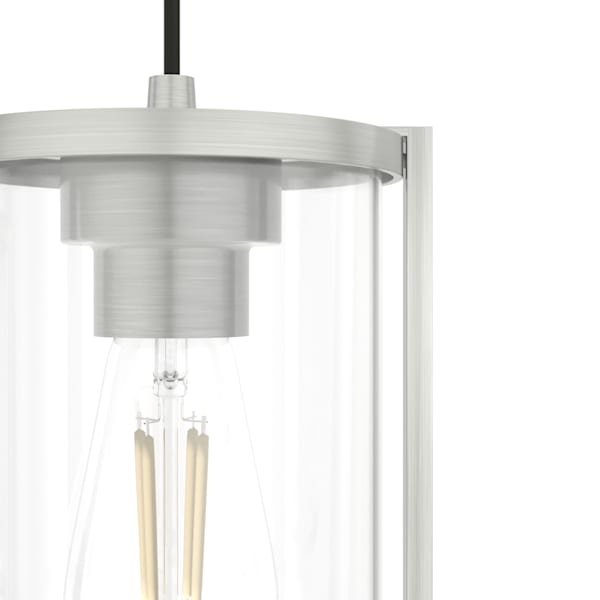 Hunter Astwood 3 Light Linear Chandelier in Brushed Nickel