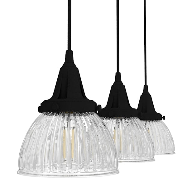 Hunter Cypress Grove 3 Light Linear Chandelier in Natural Iron
