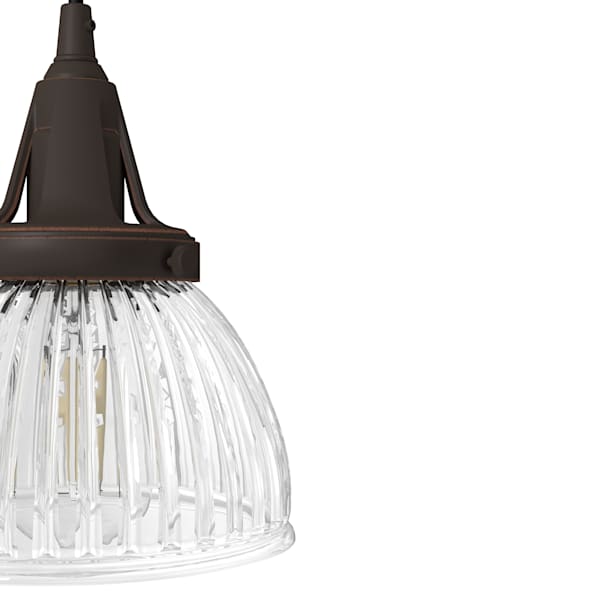 Hunter Cypress Grove 3 Light Linear Chandelier in Onyx Bengal