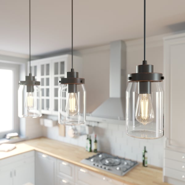 Hunter Devon Park 3 Light Chandelier in Onyx Bengal