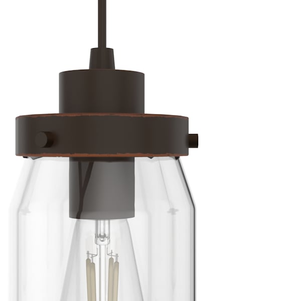 Hunter Devon Park 3 Light Chandelier in Onyx Bengal