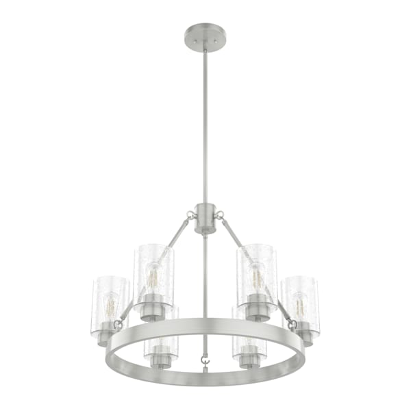 Hunter Hartland 6 Light Chandelier in Brushed Nickel