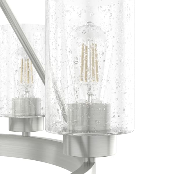 Hunter Hartland 6 Light Chandelier in Brushed Nickel