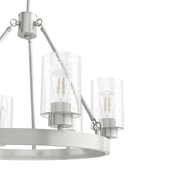 Hunter Hartland 6 Light Chandelier in Brushed Nickel